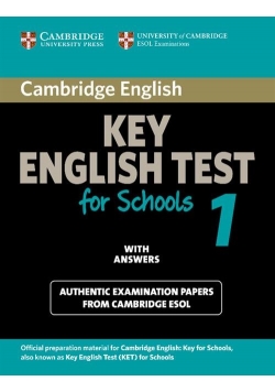 Cambridge Key English Test for Schools 1 Student's Book with answers