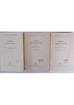 Chemia analityczna , tom I - III