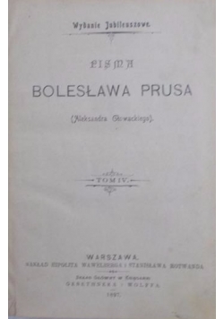 Pisma Bolesława Prusa , 1897 r.
