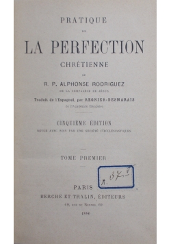 Pratique de La Perfection, 1886 r.