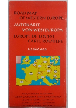 Mapa Road Map of Western Europe