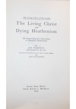 The Living Christ and Dying Heathenism
