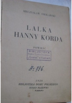 Lalka Hanny Korda, 1929r