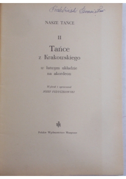 II Tańce z Krakowskiego w łatwym układzie na akordeon