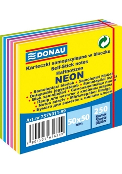 Karteczki samoprzylepne kostka neon-pastel