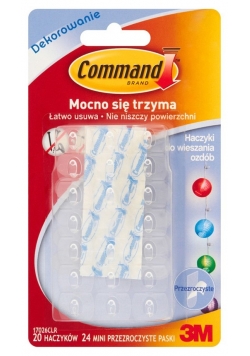 Haczyki Command 24 mini przezroczyste paski