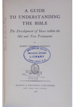 A guide to understanding the Bible, 1938 r.