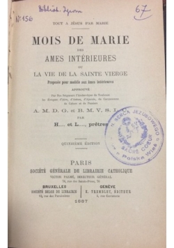 Mois De Marie, 1887 r.