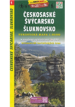 Českosaské Švýcarsko, Šluknovsko 1:50 000