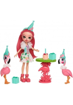 Enchantimals Zestaw Flamingowe figle Lalka + zwierzątka