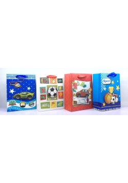 Torebka Ozdobna 3D Pionowa Duża Sport 12 Sztuk