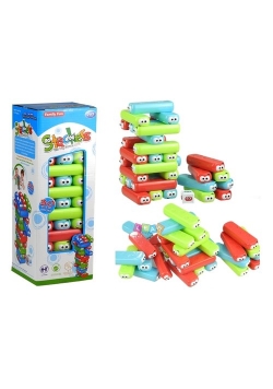 Wieża Jenga z Robakami