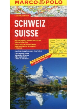 Szwajcaria Mapa drogowa 1:300 000
