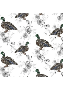 Karnet Swarovski kwadrat Etniczne kaczki