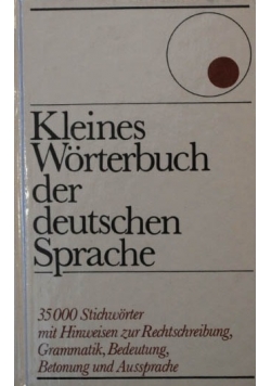 Kleines Worterbuch der deutschen Sprache