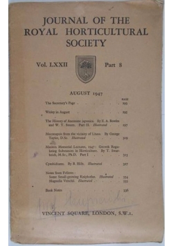 Journal of the royal horticultural society,1947