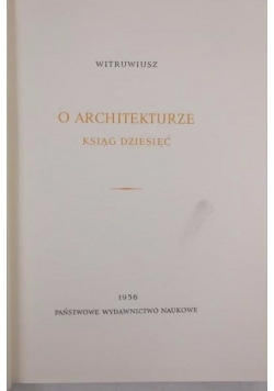 O architekturze ksiąg dziesięć