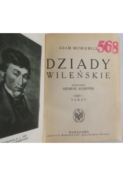 Dziady Wileńskie, 1920 r.