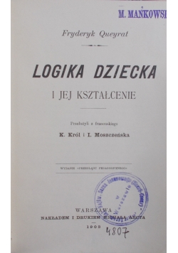 Logika dziecka, 1903 r.