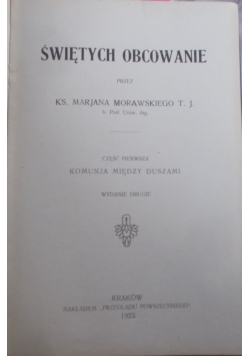 Świętych obcowanie, 1923 r.
