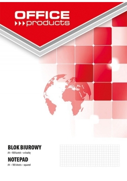 Blok biurowy OFFICE PRODUCTS A4 w kratkę 100 kartek