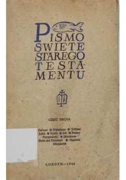 Pismo Święte Starego Testamentu cz. 2, 1946 r.