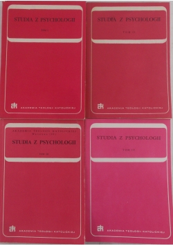 Studia z psychologii, Tom I-IV