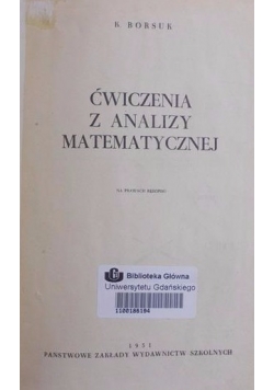 Ćwiczenia z analizy matematycznej