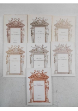 Studia Wilanowskie, tomy I, III-IV, IX, XII, XIII, XV, XVII