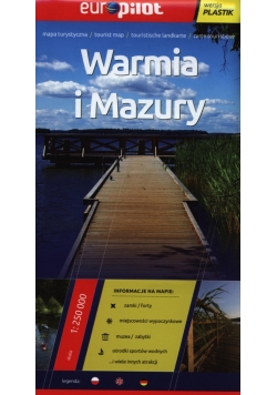 Warmia i Mazury mapa turystyczna 1:250 000 laminowana