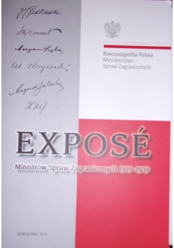 Expose ministrów spraw zagranicznych 1919-1939