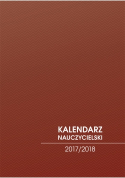 Kalendarz nauczycielski 2017/2018 brązowy, zygzak