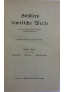 Schilers Samtliche werke, 1922 r.
