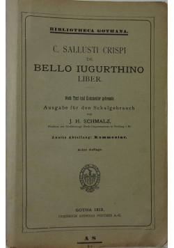 Bello Iugurthino,  1912 r.