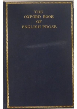 The Oxford Book of English Prose, 1925 r.