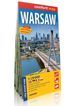 Warsaw City street map 1:29 000