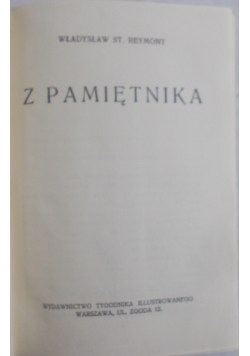 Z Pamiętnika tom 19 , 1931 r.