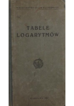 Tabele logarytmów , 1932 r.