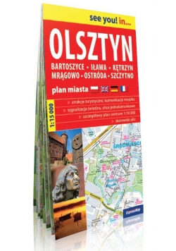 Olsztyn Bartoszyce Iława Plan miasta 1:15000