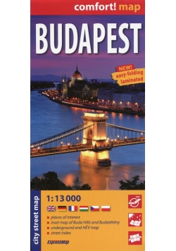 Budapest comfort! map city street map 1:13 000