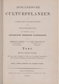 Auslaandische Kulturpflanzen in farbigen Wandtafeln, 1881 r.