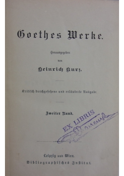 Goethes Werke, zweiter Band