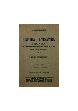 Historja i literatura żydowska,  1937r.