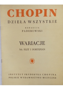 Chopin wariacje na flet i fortepian, 1949 r.