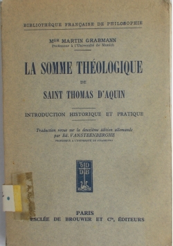 La somme theologique  , 1930 r.