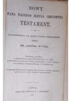 Nowy Testament, 1914 r.