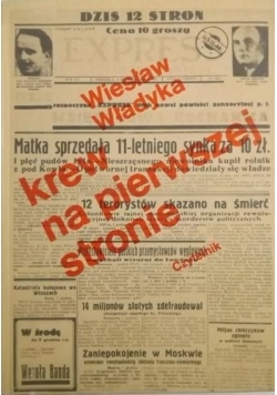 Krew na pierwszej stronie