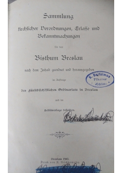 Sammlung kirchlicher Verordnungen, Erlasse und Bekanntmachungen , 1902 r