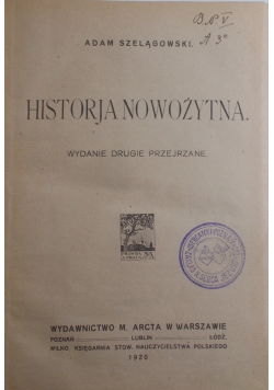 Historia noworzytna, 1920