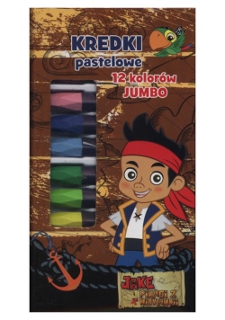 Kredki pastelowe Jumbo 12 kolorów Jake i Piraci  z Nibylandii